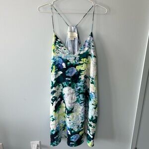 Women's Cynthia Rowley 100% Silk multi color dress Size 12
